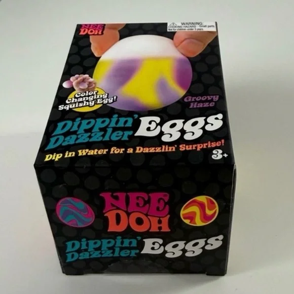 NeeDoh Dippin Dazzler Eggs Groovy Haze Color Changing Squishy Toy Schylling - Picture 4 of 5